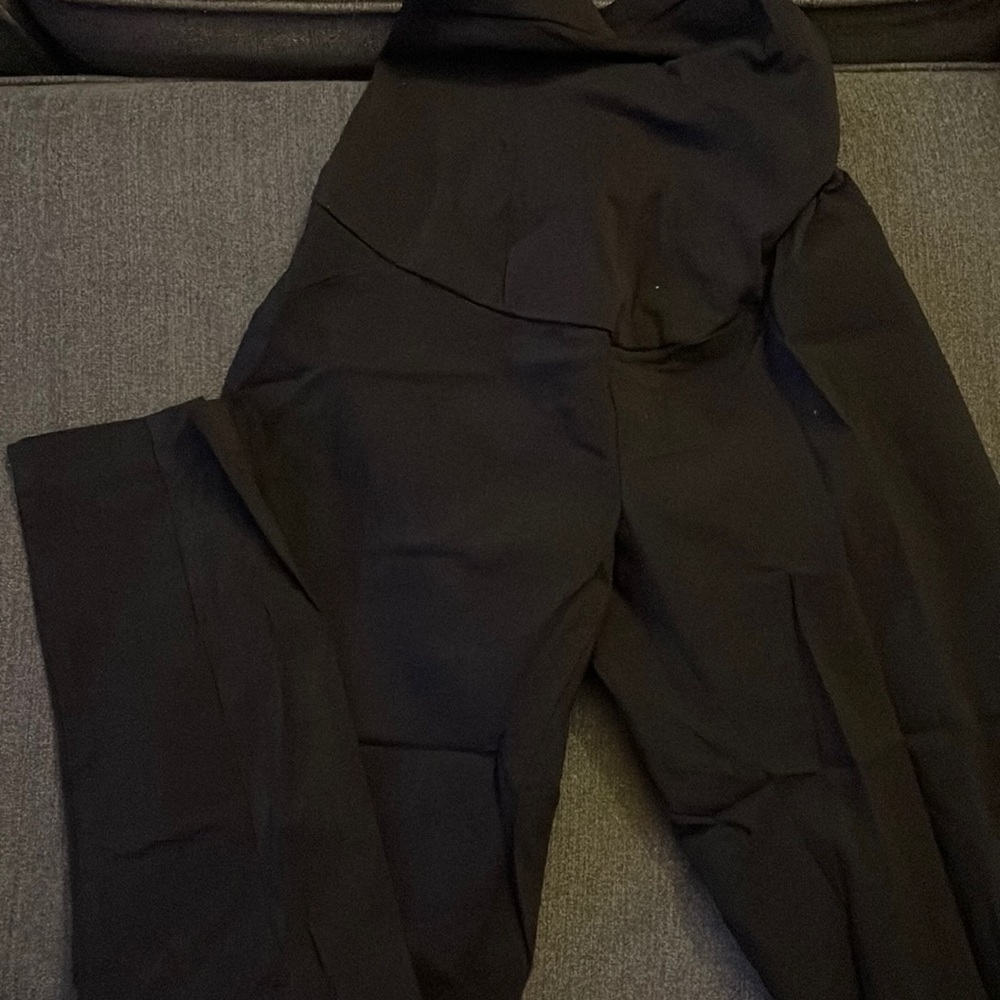 Black Business casual maternity pant